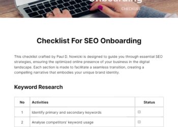 SEO Onboarding Checklist